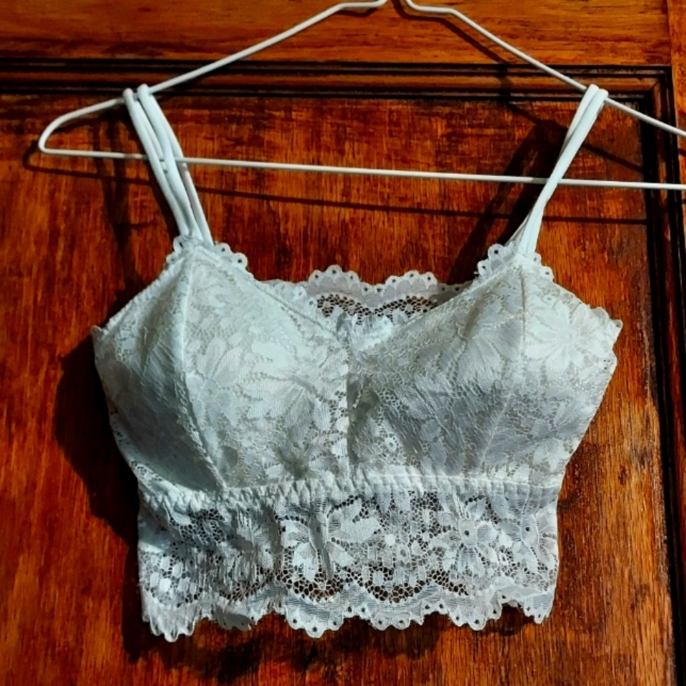 White Lace Crop Top